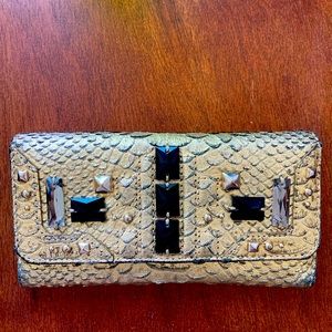 Juicy Couture gold wallet with jewel accents